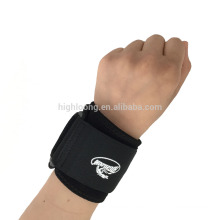Esportes neoprene suporte elástico / wrist wrap / bracelete de pulso em preto